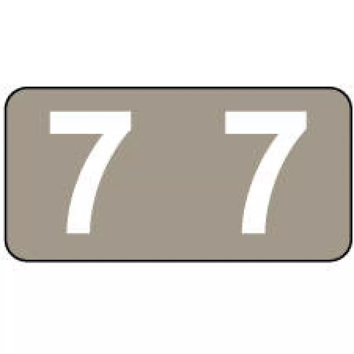 Smead Compatible Etsn Color Code Label Numeric "7" 1/2" X 1" Gray Permanent 250 Per Pack