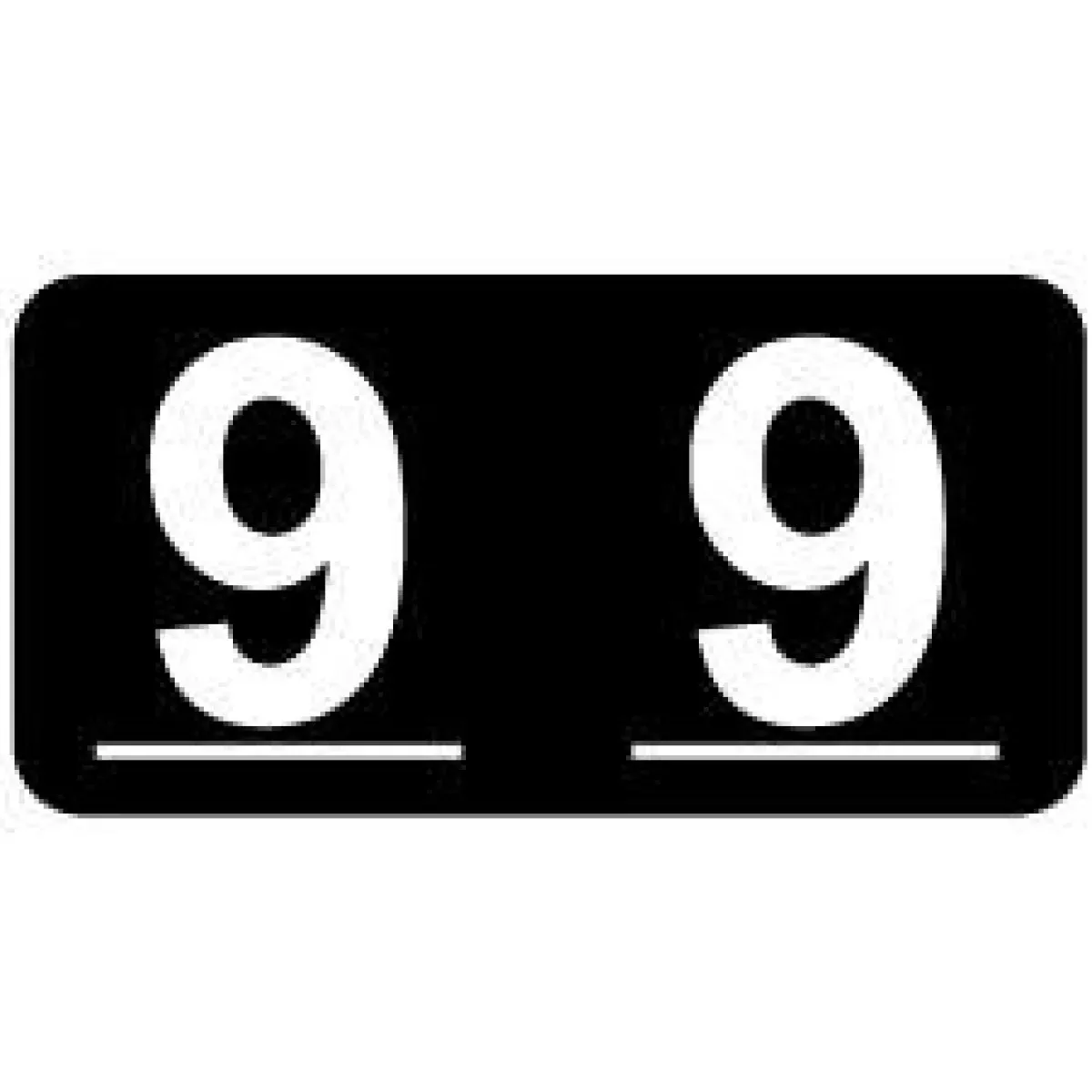 Smead Compatible Etsn Color Code Label Numeric "9" 1/2" X 1" Black Permanent 250 Per Pack