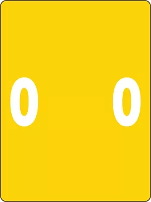 Smead Compatible Xlcc Color Code Label Numeric "0" 1 1/2" X 2" Yellow Permanent 500 Per Roll