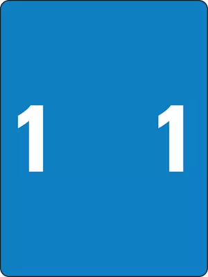 Smead Compatible Xlcc Color Code Label Numeric "1" 1 1/2" X 2" Blue Permanent 500 Per Roll
