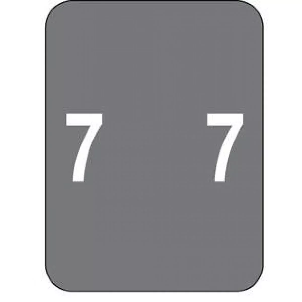 Smead Compatible Xlcc Color Code Label Numeric "7" 1 1/2" X 2" Gray Permanent 500 Per Roll