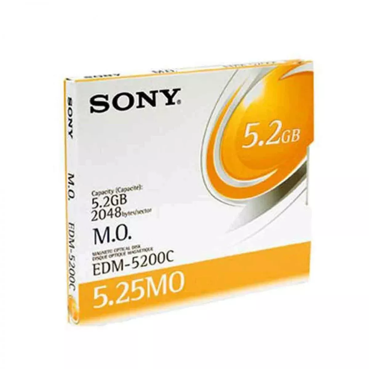 Sony Optical Disc 5-1/4" Silver 5 1/5Gb 8"X Rewritable 2048B/S - 1 Per Each