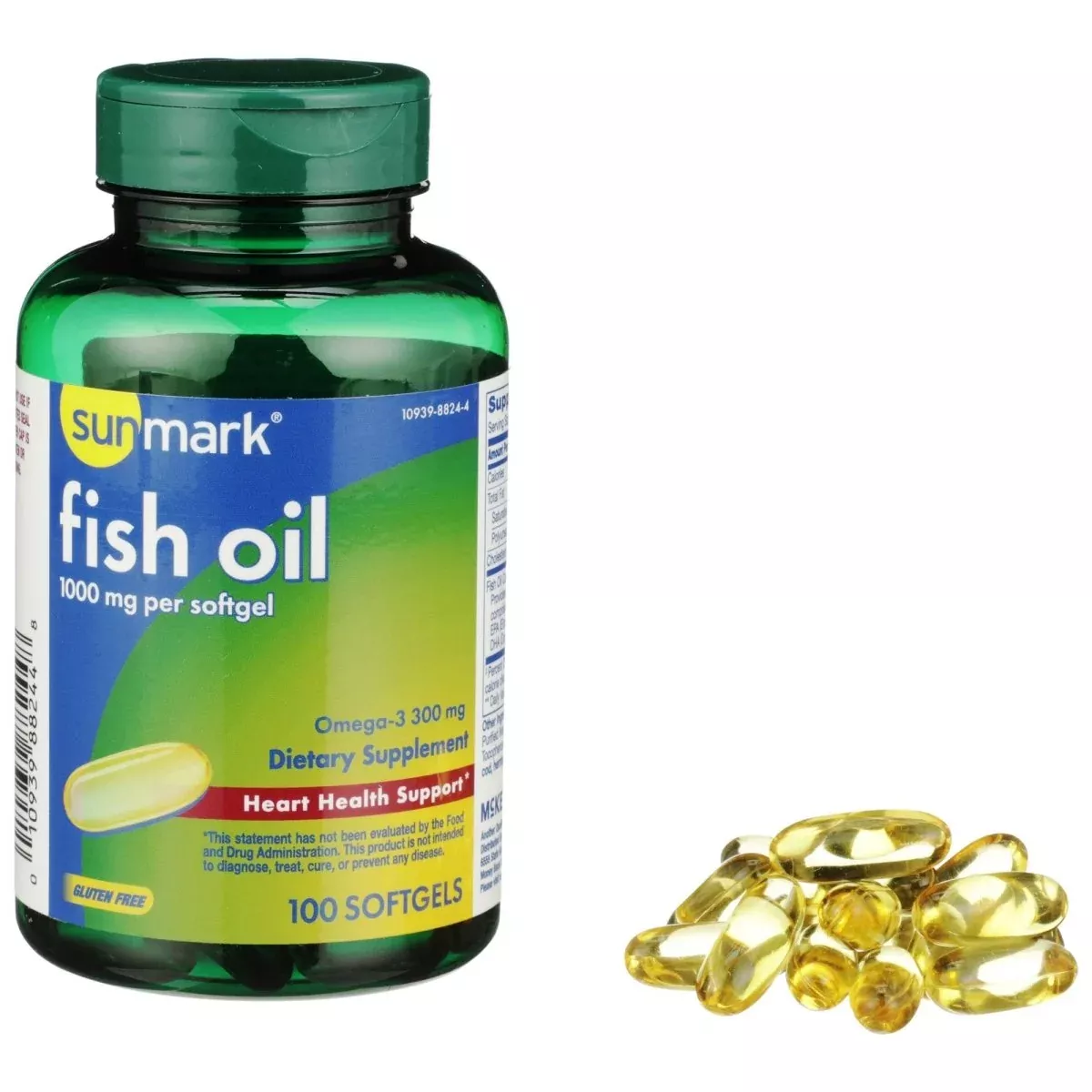 Sunmark 1000 mg Strength Fish Oil Omega 3 Supplement