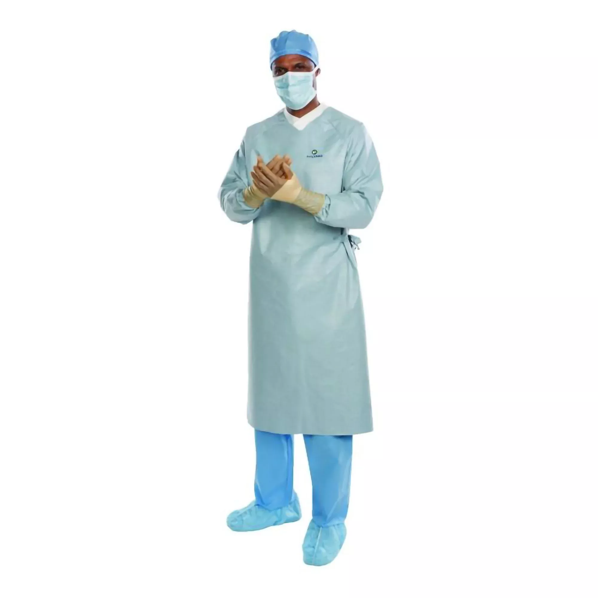 Surgical Gown Aero Chrome X-Large Silver NonSterile AAMI Level 4 Disposable