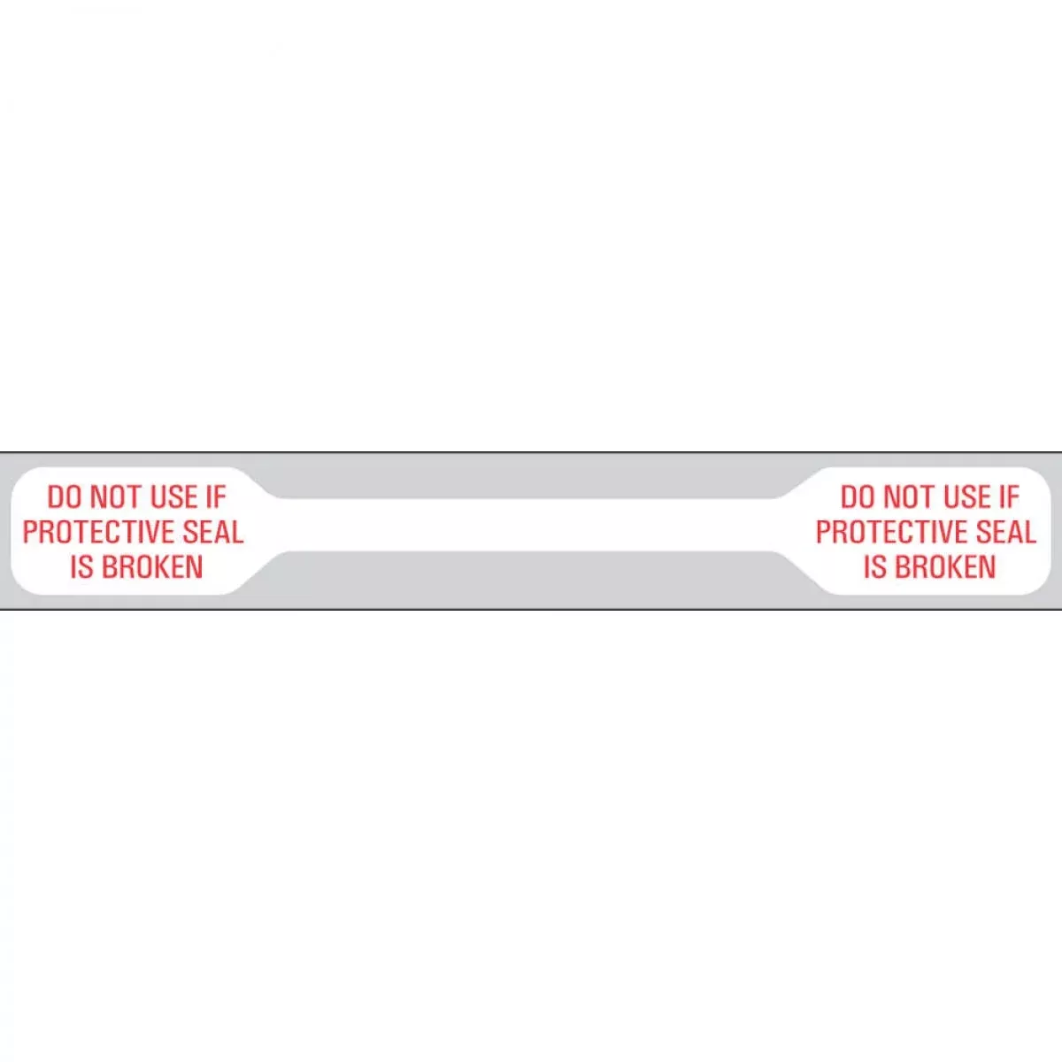 Tamper Evident Label (Paper, Permanent) 4 1/8" X 1/2" White - 1000 Per Box