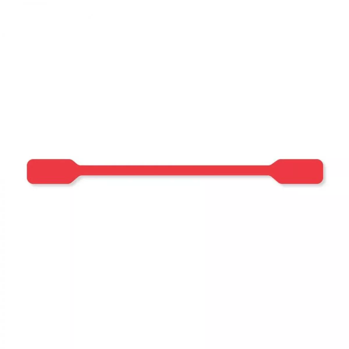 Tamper Evident Label (Synthetic, Permanent) 6" X 1/2" Red - 1000 Per Box