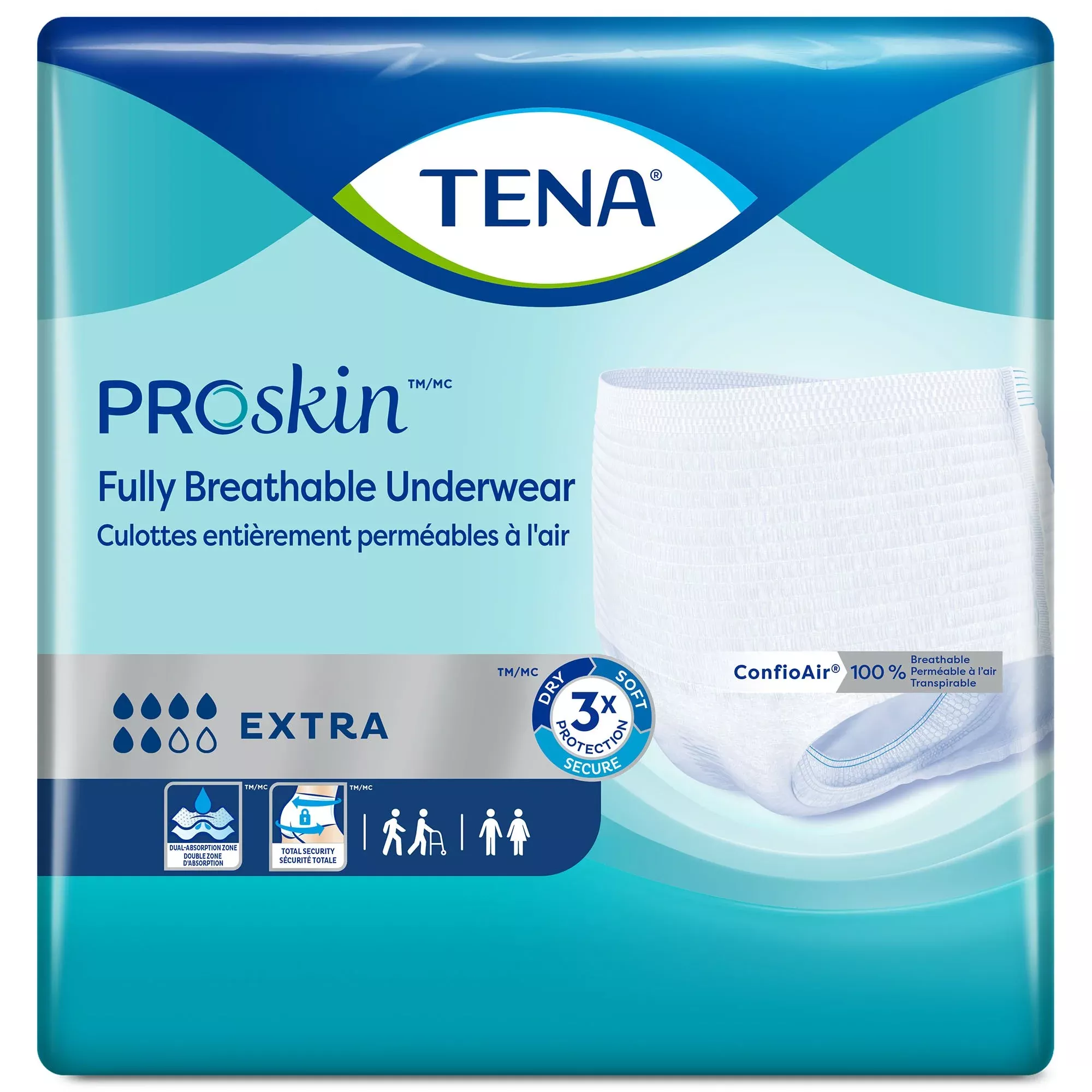 Tena ProSkin Extra™ Fully Breathable Absorbent Underwear, 2X-Large