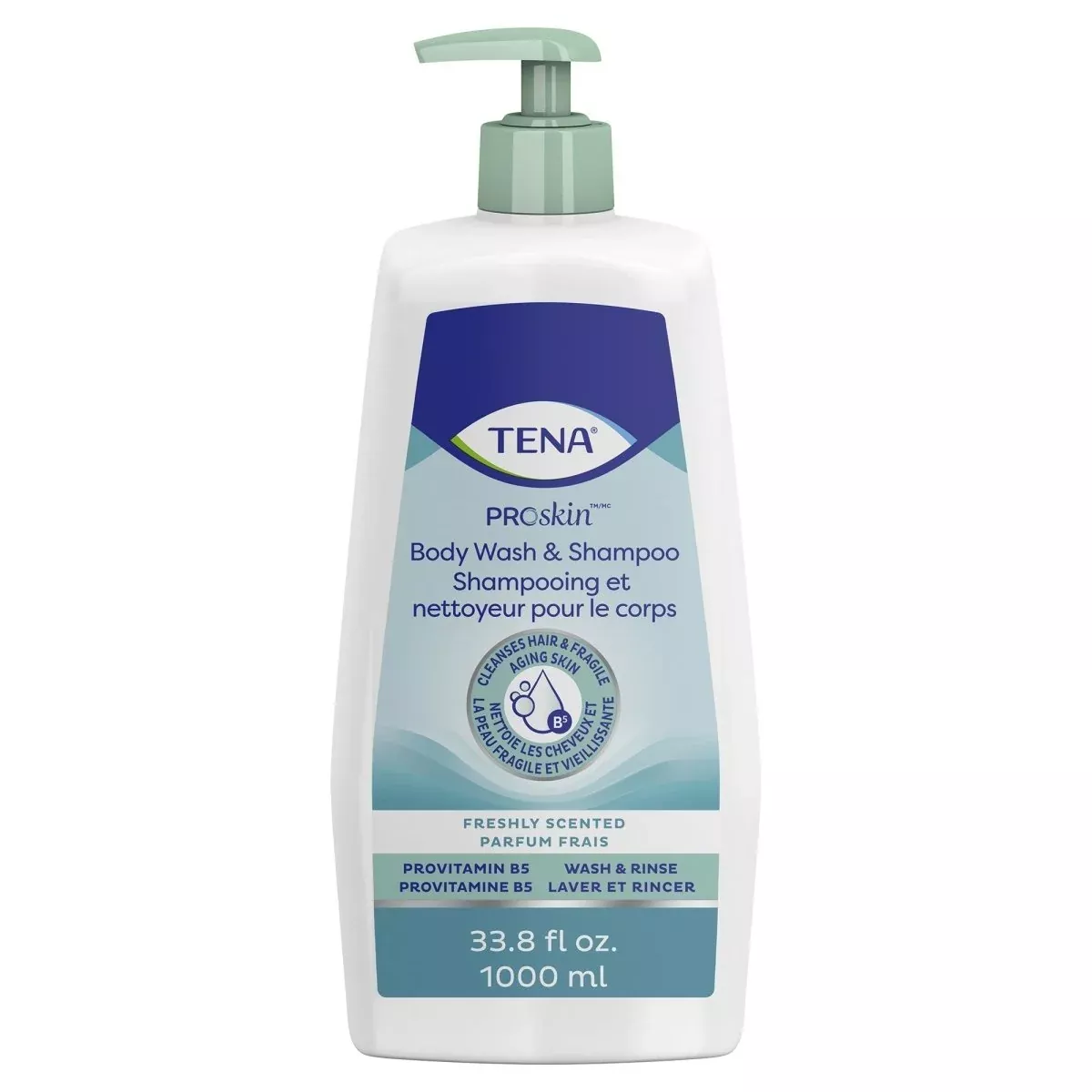 Tena Unscented Shampoo And Body Wash
