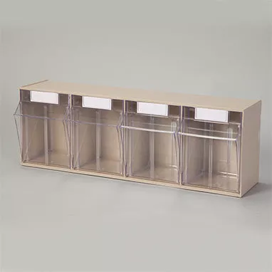 Tilters Tilt Front Bin - 4 Bin, 24x8x7