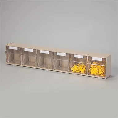 Tilters Tilt Front Bin - 6 Bin, 24x4.5x4