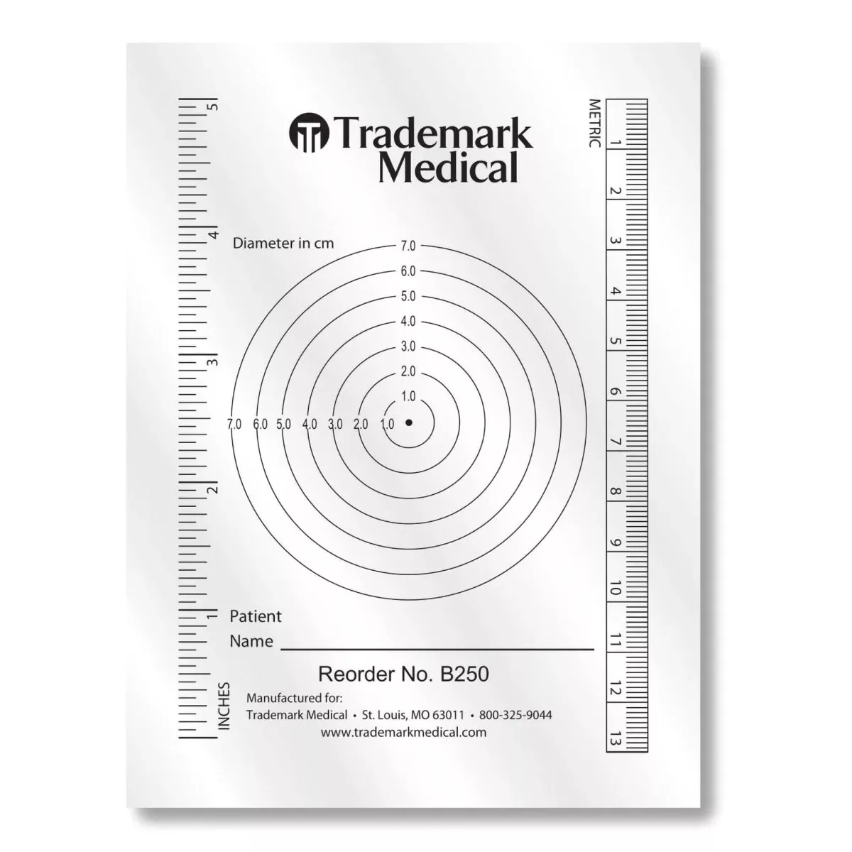 Trademark Medical Wound Measuring Guide
