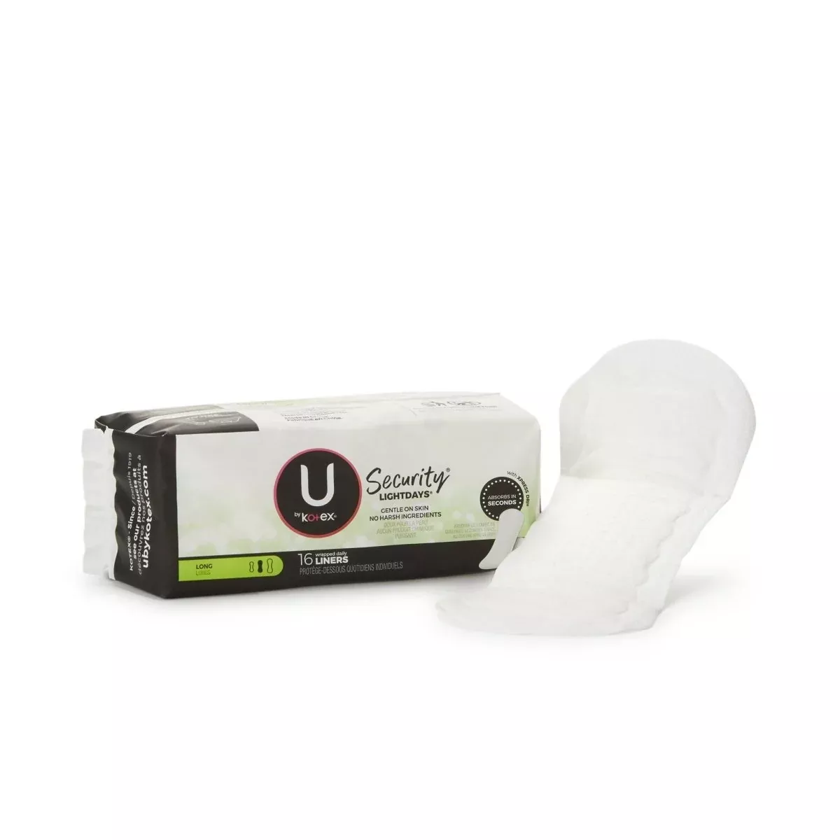 U By Kotex Security Lightdays Wrapped Liners