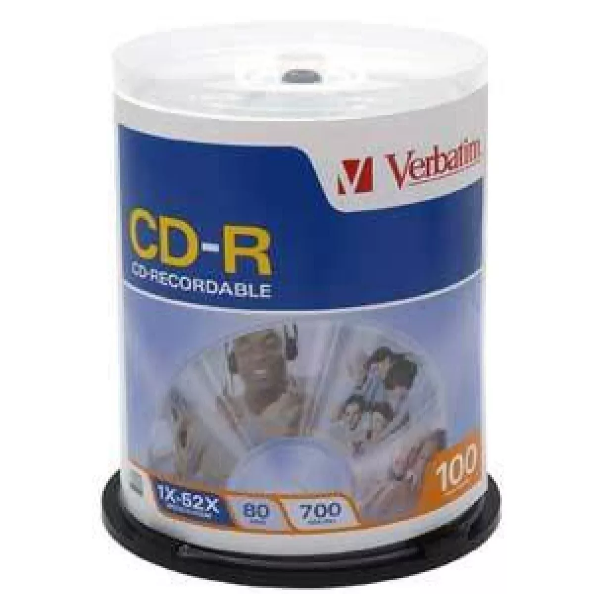Verbatim Cd-R 80Min, 52X General Use Silver 700Mb 100 Per Pack