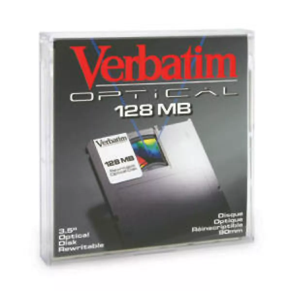 Verbatim Optical Disc 3-1/2" Silver 128Mb 1"X Rewritable 512B/S - 1 Per Each