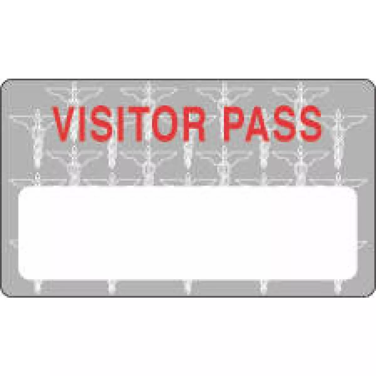 Visitor Pass Label Paper Removable Visitor Pass 1 1/2" Core 2 3/4 " X 1 3/4" Gray 1000 Per Roll