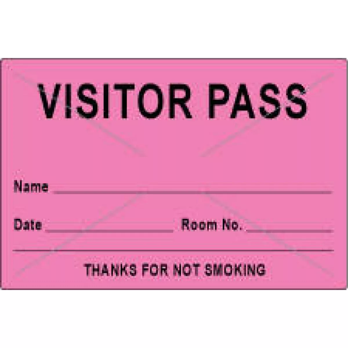 Visitor Pass Label Tamper-Evident Paper Removable Visitor Pass Name 3" Core 3 X 2" Black 1000 Per Roll