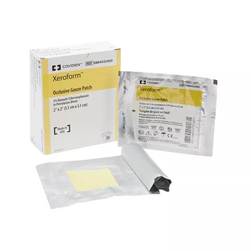 Xeroform Occlusive Xeroform Petrolatum Impregnated Dressing Square 2 X 2 in Sterile, Case of 150