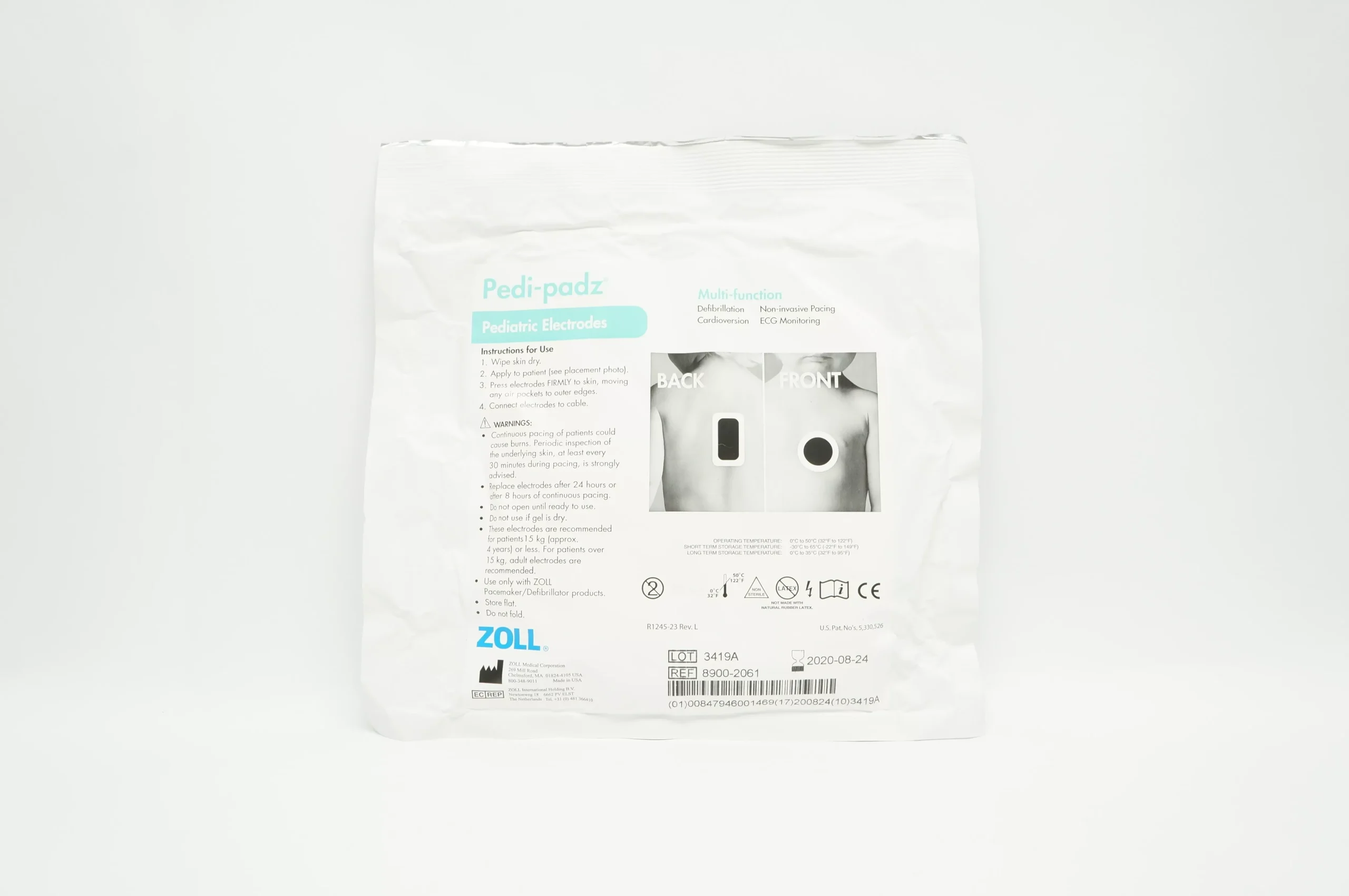 ZOLL 8900-2061 Pedi-padz Multi-Function Pediatric Electrodes (x)