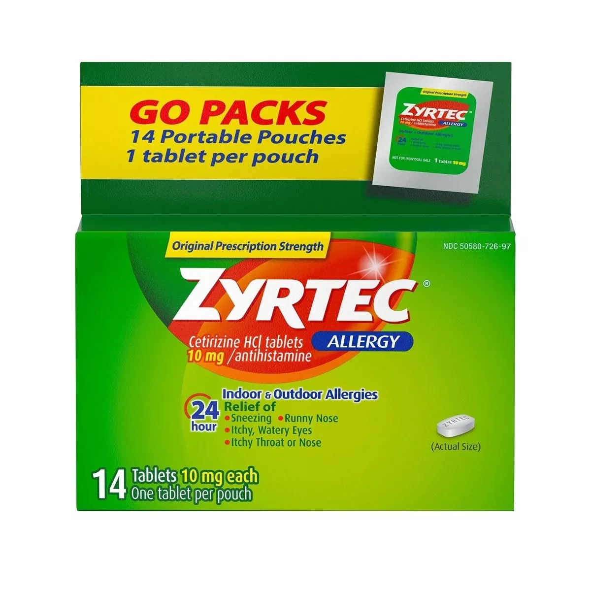 Zyrtec 24 Hour 10 mg Tablets